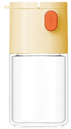 Monozoz Salière et poivrière en verre | Salière de cuisine en verre avec couvercles shaker, récipient transparent, shaker réglable pour sel, paprika, poivre, cumin, poudre, sucre