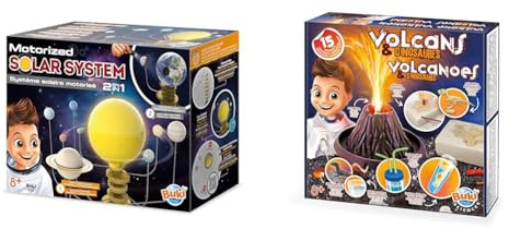 Buki - 7255 - Système Solaire motorisé & 2224 - Volcans & Dinosaures, pour Découvrir, expérimenter