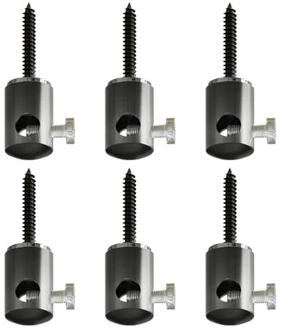 DC VOLTAGE Swag Hook Adjustable Cable Ceiling Mount Hook with Screws for Ceiling Lights Cable Lamp Hook for Fabric Electrical Cord Cable Hanging Pendant Lighting Fixtures, Pack of 6