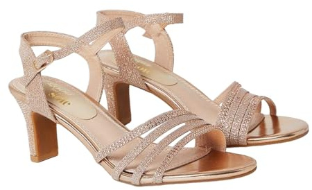 Good for The Sole Womens/Ladies Ellen Diamante Straps Heeled Sandals (5 UK) (Rose Gold)