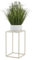 HowHomely Blumenständer Metall Cremefarben 40 cm Hoch - Solider und Robuster Blumenhocker Metall - Pflanzenständer für die Dekoration in Wohnzimmer Schlafzimmer oder Büro