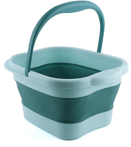 Generic Bac de bain de pieds pliable avec rouleaux de massage et poignée - Idéal pour Family Spa et pédicure