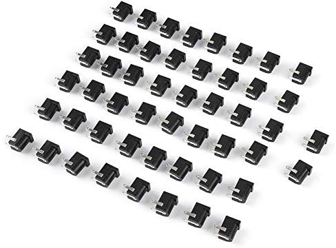Breadboard Power Supply, Bread Boards Electronics Barrel Connectors Black with 50Pcs for Electrical