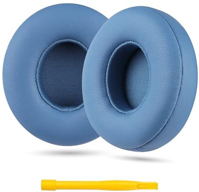 YOCOWOCO Replacement Earpads for Beats Solo 4 Wireless On Ear Headphones, Solo4 Ear Pads Cushions with Soft Protein Leather and Noise Isolating Memory Foam (Slate Blue)
