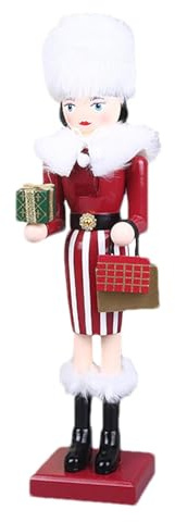 Frauen-Nussknacker-Weihnachtsdekorationen – Bezaubernde Weihnachtsdekoration, Festliche Nussknacker-Figur | Eleganter Frauen-Nussknacker Für Die Weihnachtsdekoration, Perfekt Für Kaminsimse Und Festli