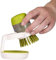 Palm Scrub Refillable Soap Dispensing Cleaning Washing Up Kitchen Brush with Storage Stand Holder- (Green)