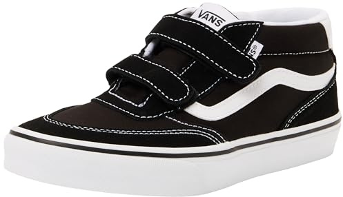 Vans Jungen Brooklyn Mid V Sneaker, Schwarz Weiß, 35 EU