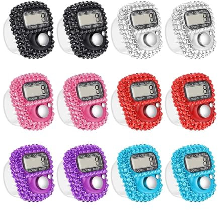 Maschenzähler Reihenzähler Stricken, 1 Stück Handzähler Clicker, Ahnenzähler Schwimmen, Maschenmarkierer Mit Zahlen, BFingerzähler Für Golf, Stricken, Weben, Sport, Inventur, Personen