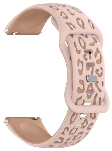 Wanme Uhrenarmbänder 22mm 20mm Uhrenarmband, Zweifarbiges Graviertes Silikon Armband, Mit Schnellverschluss Verstellbares Ersatzarmband für Herren Damen (22mm, Rosa/Rosa Grau)