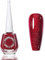 Cherry Red Glitter Nail Polish - High Gloss Shine with Gold Flash - Long Lasting No UV DIY Manicure Art