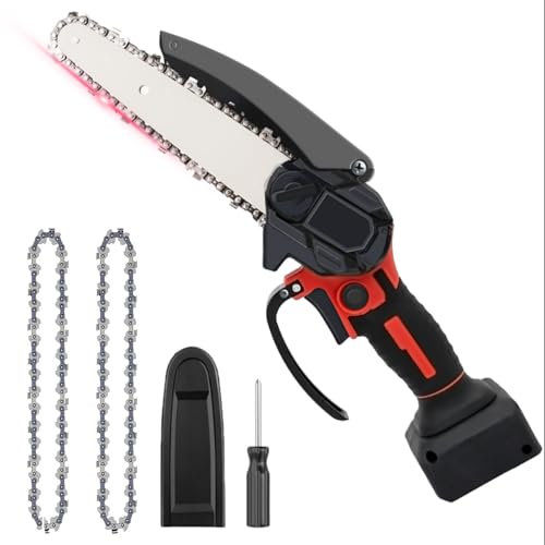 Mini Akku Kettensäge 6 Zoll für Einhell 18V Akku, Akku-Astkettensäge Elektro Kettensäge Handkettensäge für Gartenarbeit, Holzschneiden und Beschneiden (Ohne Akku)