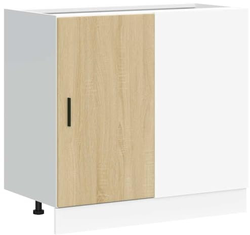 HOMTAKIE Meuble bas du lavabo chêne sonoma bois d'ingénierie