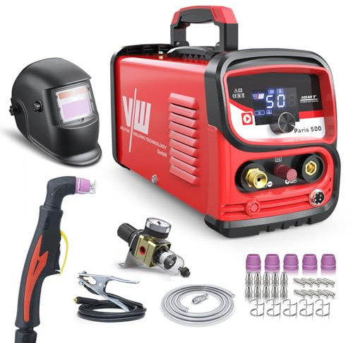 VECTOR WELDING Set di taglierina al plasma Paris 500D – accensione pilota – IGBT – accensione ad alta frequenza HF Pilot – taglio fino a 14 mm di potenza – taglia nonostante la verniciatura e la