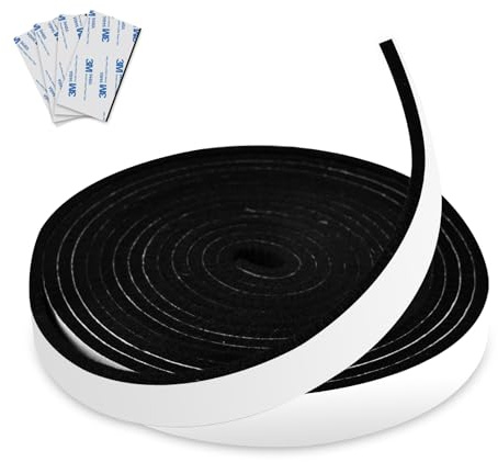 KitchenRaku High Temp BBQ Grill Gasket for Smokers, 180 x 7/8 Inches, Black | Grill Smoker Replacement Parts Felt-180Long, Black Gasket Replacement, Self Adhesive, Seals Smoke And Heat, Easy to Install