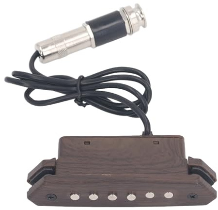 Dpofirs Conception Vintage de Micro de Rosace de Guitare, tonalité de Volume Réglable, pour le Style de Frettage des Guitaristes, Construction Robuste en Palissandre