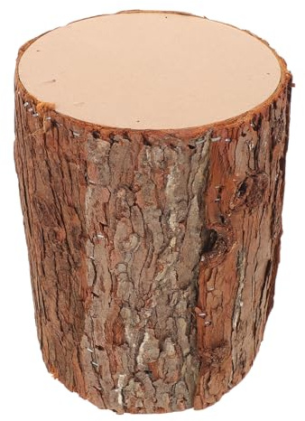Didiseaon Base Tronco in Legno Realistico Rustico, Supporto Portatile per Esposizione e Decorazione Tealight, Come Centrotavola per Feste e Natale
