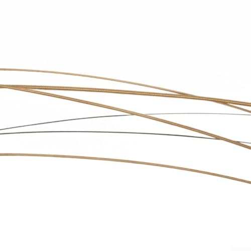 Set di corde per chitarra acustica, nucleo in acciaio con rivestimento in ottone, per musica folk country calibro 09-45, parti di ricambio leggere, confezione da sei corde (09-45)