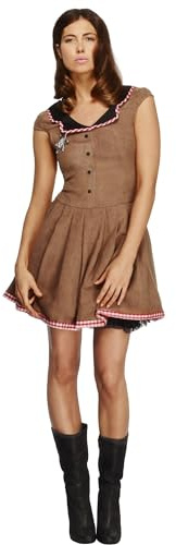 Fever Kollektion Wilder Westen Damenkostüm Braun mit Kleid, Large