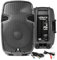 VONYX SPJ-1500A Active PA Speaker System 1600W - Pair of 15-Inch Powered DJ Loudspeakers with Built-in Mixer, Amplifier, Crossover & Audio Cables for DJs, Live Bands and Events