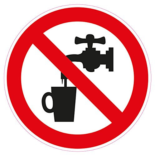 Kein Trinkwasser - Aufkleber D: 10cm