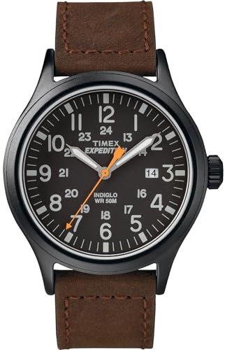 Timex Expedition Scout Montre pour Homme avec Bracelet en Nylon, Marron/Noir, 40mm, Sangle