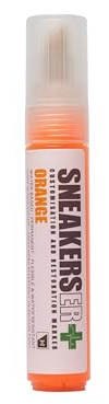 SNEAKERS ER Premium Sneaker Customisation Paint Pen - Orange Chisel Tip Paint Marker for Repair, Restore, and Customising Leather Shoes