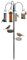 Crystals Garden Wild Bird Feeder Feeding Station with Water Bath Table, Seed Tray and Hanging Feeders