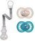 MAM Skin Soft Silikon Schnuller // 6-16 Mo. Neutral // 2er Set // inkl. Sterilisiertrasportboxe & NIP Schnullerband