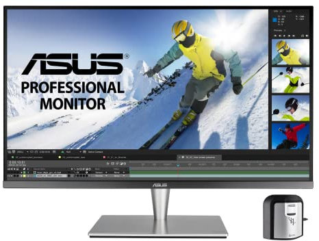 ASUS PA32UC-K 32'' Monitor Professionale, 4K IPS, Quantum Dot, HDR 1000, UltraHD, 384 zones local dimming, 99.5% Adobe RGB/95% DCI-P3, E< 2, Thunderbolt 3, HDMI 2.0b, USB Type C, X-Rite i1 Display Pro
