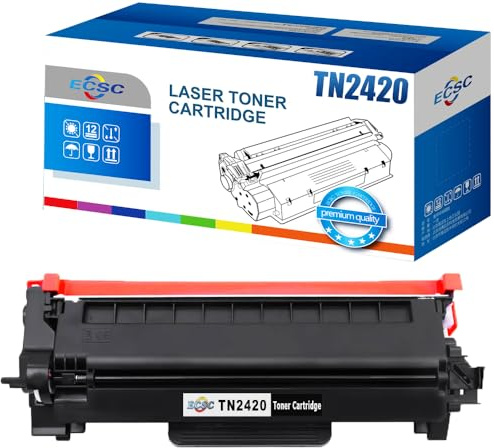 ECSC Kompatibel Toner Patrone Ersatz für Brother DCP-L2510D L2530DW HL-L2310D L2350DW L2370DN L2370DW L2370DW XL L2375DW MFC-L2710DN L2710DW L2730DW L2750DW TN2420 mit Chip (Schwarz, 1-Pack)