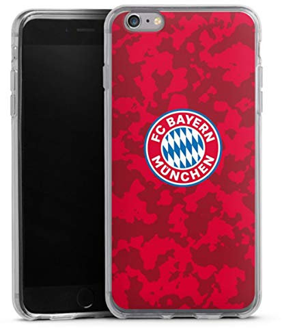 DeinDesign Silikon Hülle kompatibel mit Apple iPhone 6s Plus Case transparent Handyhülle FC Bayern München Camouflage FCB