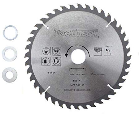 HM Kreissägeblatt 210 x 30mm x 40T für Holz PVC Sägeblatt NEU