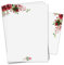 younikat Briefpapier Rose mit Umschlägen I 50 Blatt 90g/qm DIN A4 I Schreibpapier Blumen grün rosa rot I Gutschein Urkunde Speisekarte Einladung I bedruckbar beschreibbar I dv440