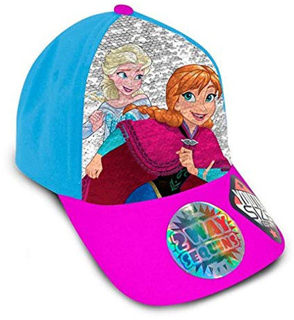 Disney Frozen 2695 Mütze für Mädchen, wendbar, Pailletten, Violett 54 cm