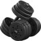 Yaheetech Set 2 Manubri Palestra Casa 12 Piastre Diversi Pesi Coppia Manubrio Regolabile 20 KG Nero
