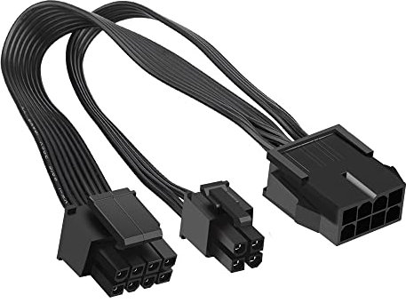 OwlTree 2 Pack EPS12V CPU 8 Pin Female to CPU ATX 8 Pin and ATX 4 Pin Male Power Supply Extension Cable EPS 12V for Motherboard 10.6 inch