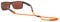 Pilotfish Glasses Strap, Silicone Sunglasses Strap for Eyewear, Adjustable Eyeglass Chain (Orange)