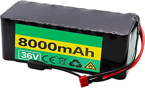 stdpcxz 36V Akku 36V 8Ah 200W 250W 350W 450W 500W 750W E-Bike Akku 8000Mah Lithium Akku Für Elektrowerkzeuge Roller Elektrofahrräder 36V 8Ah,T Plug