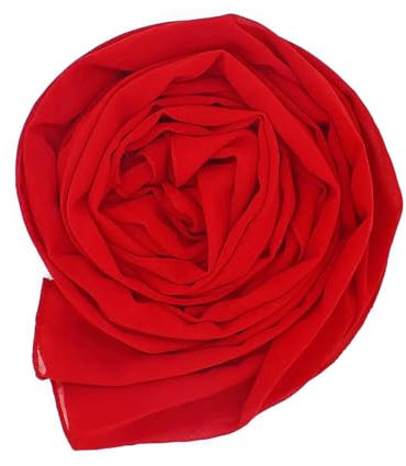 WANSSY® moderner Chiffonschal lang Schal Stola Tuch für Hochzeit Abendkleid in verschiedenen Größen Farben (Rot)