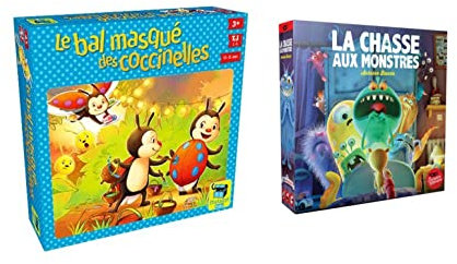 Blumie Shop: 2 Spiele für Kinder ab 3 Jahren, Jagd auf Monster + Maskierter Ball der Marienkäfer + 1 Bleistift Fantasie