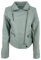 JOPHY & CO. Giacca Corta Chiodo Donna Ecopelle con Tasche & Cerniere (cod. 2560, 33107, 3985, 2502, HM30 & HM31) (Verde Acqua (cod. 2888), S)
