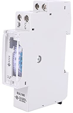 Piarktoy SUL180a Minuteur mécanique programmable 15 minutes 24 heures sur rail DIN Commutateur de temps Relais Instruments d'analyse de mesure