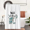 Aotiwe Duschvorhang Stoff Waschbar, Badezimmer Duschvorhang Tierischer Elefant Wild Free Schwarz Grün Polyester 240X200cm