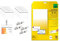 BAMZOK 50 Stück Ausweishülle mit Clip Namensschilder für Kleidung Clip Kartenhüllen Transparent & SIGEL LP898 Einsteckkarten für Namensschilder weiß, 54x90 mm (A4), 100 Stück