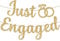 KatchOn, Just Engaged Girlande Gold - Verlobung Banner für Verlobungs Deko | Verlobungsfeier Dekor | Deko Verlobungsfeier, Hochzeit Party Dekorationen | Engaged Deko für Verlobung Dekoration