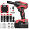 Bamse Cordless Impact Wrench Brushless, Power Impact Gun 21V, 1/2 Inch, 4.0Ah Battery, 3100RPM & Max Torque 550N.m with 4 Impact Sockets, 6 Screwdriver Bits, 1 Hex Adapter for Car (MR9901)
