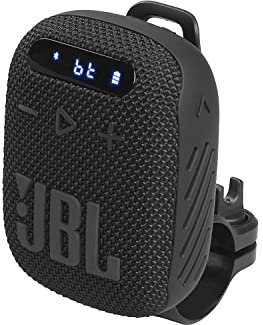 JBL Wind 3 - Altavoz Bluetooth portátil y radio sintonizador FM para manillar de bicicleta