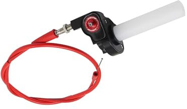 ZSDTRP 7/8 22mm Twist Throttle Accelerator With Colorful Cable Set for CRF50 CRF70 XR50R XR75 Mini Pit Dirt Bike - Fits 4-Stroke Mini Pocket ATV (Red)