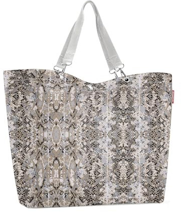 reisenthel shopper XL snake sand – Geräumige Shopping Bag und edle Handtasche in einem – Aus wasserabweisendem Material