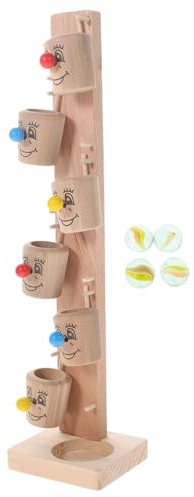 DIKACA 1 Satz Flippertisch kinderspieltisch Glaskugel-Spielzeug Kinderspielzeug Spielset aus Holz Spielzeuge Spieltisch aus Holz Spielzeug trainieren Clown Murmeln den Ball Rollen hölzern